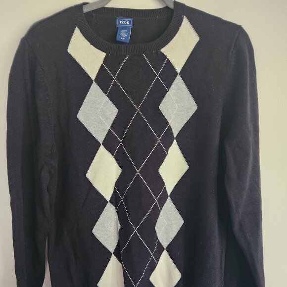 $ IZOD Argyle Knit Sweater (Size L) - Picture 1 of 3